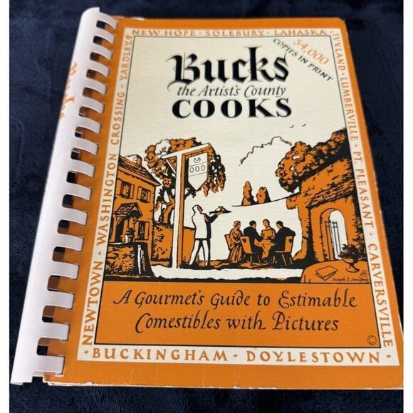 1981 Bucks County Cooks Recipe Book The Artists County 10th Printing PA - Picture 1 of 10